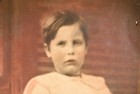 Late 1800s Convex Oval 13  x19     Victorian Heirloom Portrait Of Young Boy V25