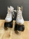 Riedell Roller Skates Women s White Leather 110w Radar Wheels - Size 9