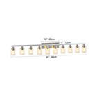 Vanity Light 65  10 Lights Modern Nickel Bathroom Mirror Led Wall Lamp Fixture