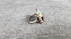 Vtg 1920 s Navajo Sterling Ring W  Turquoise  Opal   Jet Gemstones Size 5