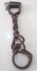 Antique Old Horse Leg Chain Shackles With Lock And Key