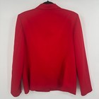 Pendleton Blazer Jacket Women Size 14 Red 100  Virgin Wool Collared Button Front