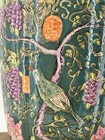 Vtg Famille Verte Green Ceramic Vase 20 C Chinese Hand Painted