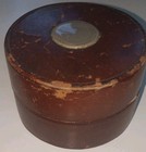 Antique Collapseable Pewter Cup With Leather Case  Unbranded And Aged See Pics