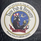 Craft Beer Coaster Troy Pub   Brewery New York Uncle Sam Patriotic