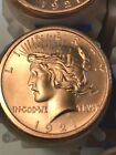 Peace Dollar Design 30 Pure Copper 1 Oz  Coins 1 9 Pounds By Reedersong