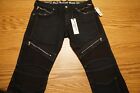 Nwt Men s Rock Revival Moto Jeans Multiple Sizes Frady Slim Biker Dark Blue
