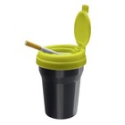 Portable Car Ashtray With Lid  Smell Proof   Windproof Smokeless Auto Yellow