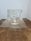 Vintage Nestle Nescaf   Mug Globe World Clear Glass Cup Coffee Tea 