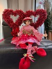 Valentines Day Pixie Fairy Elf Shelf Sitter 21    Posable Mantel Tabletop Doll