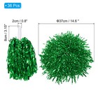 36pcs Cheerleading Pom Poms With Baton Handle For Game Sports  Green