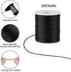 Black Nylon String Cord - 1mm 100 Yards Black Twine  Bracelet String For Brac   