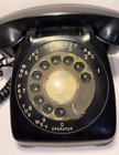 Vintage Automatic Electric Black Rotary Dial Desk Telephone Made In Usa Retro