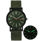 Men s Military Army Luminous 24 Hours Dial Nylon Strap Date Quartz Wrist Watch