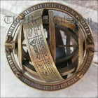 Antique Brass Armillary Sphere Nautical Collectible Globe Astrolabe Maritime