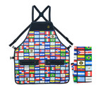 Latino Flags Barber Cape And Apron Set- Professional Barber Cape And Apron