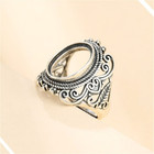 Ring Setting For 10x14mm Oval Cabochons 925 Silver Adjustable Ring Blank