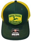 John Deere Farm Equip Patch On Richardson 112 Trucker Hat Snapback Green yellow 