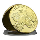 The United States National Emblem Challenge Coin Liberty Eagle Gold Plated Medal