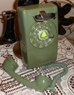 Excellent Vintage Western Electric Green Classic Rotary Dial Wall Phone  Works 