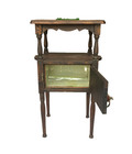 Antique 1800s  Mahogany Wood Smoking Table With Pipes Holder Vintage - Rare  