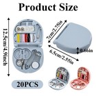 20 Pieces Mini Travel Sewing Kit - Portable Sewing With Needle  Thread   Scis   