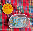Tiny Tote Travel Toys Vintage 1968 Zipper Case Of Puzzles Games Nos Never Used
