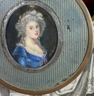 Rare Antique French 18th C  Portrait Miniature Snuff Box  Vernis Martin  Signed