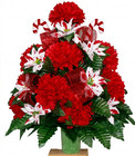 Xl Christmas Cemetery Mixture-360 Degree-cemetery Flower Arrangement