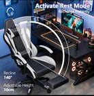 Ergonomic Gaming Chair High Back Racing Office Chair W  Footrest