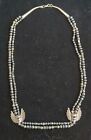 Hopi Tribe Sterling Silver Hematite Mudhead Kachina Necklace Native Souvenir 