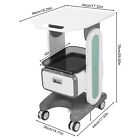 Mobile Rolling Cart Medical Trolley Cart W  1 Drawer   2 Tray 4  Universal Wheel