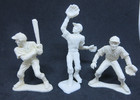 5 Vintage 1960s Plastic Sports Figures Baseball Basketball Track 2-3  Tall