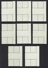 Jamaica  Set Of 8 Judicial Revenue Stamps  Gutter Blocks Of 4  Mint  N h 