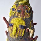 Old Yoruba Red Yellow And Blue Beaded Crown Nigeria