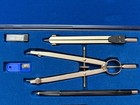 Vintage Alvin 525b Precision Drawing Drafting Instruments Set-made In Germany