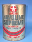 Vintage Texaco Havoline Supreme Motor Oil Sae 10w-40 Empty Cardboard Can