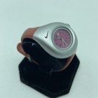 Rare Vintage Nike Swoosh Analog Pink Grey Triax Sports Art Watch New Battery