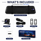 10  Rear View Mirror Dash Cam Front   Rear 1080p Touch Screen Night Vision Dvr