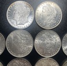 Half Roll Of  10  Different Date   Mintmark Morgan Silver Dollars Mostly Unc