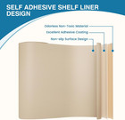Self Adhesive Shelf Liner Kitchen Liner  Peel And Stick Drawer Liner Khaki