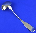 John Curry Philadelphia C1830 s Coin Silver Ladle Soup Ladle - 13  - 188 7 Grams
