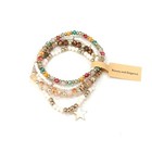 Bohemian Ocean Themed Stretch Bracelet Set For Women  Glass Crystal Beaded
