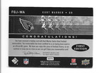 2008 Kurt Warner Ud Game Used Football Jersey memorabilia  fgj-wa Cardinals