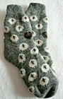 100  Sheep s Wool  Women s Knit Socks   Black -white Sheep