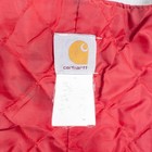 Vintage Carhartt 80s Made In Usa Uaw Red Quilt Lined Duck Bib Overalls Brown 34