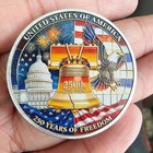 250th Anniversary Of The United States 3d Challenge Coin   1776-2026   Colorful