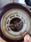 Vintage Atco West German Nautical Barometer Wood  brass Weather  read  as Is