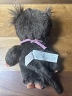 Euc Monchhichi Monkey Thumb Sucking Rubber Face Stuffed Plush Pink Bib Girl