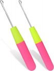 2-piece Latch Hook Set - Ergonomic Crochet Needles For Hair   Crafts